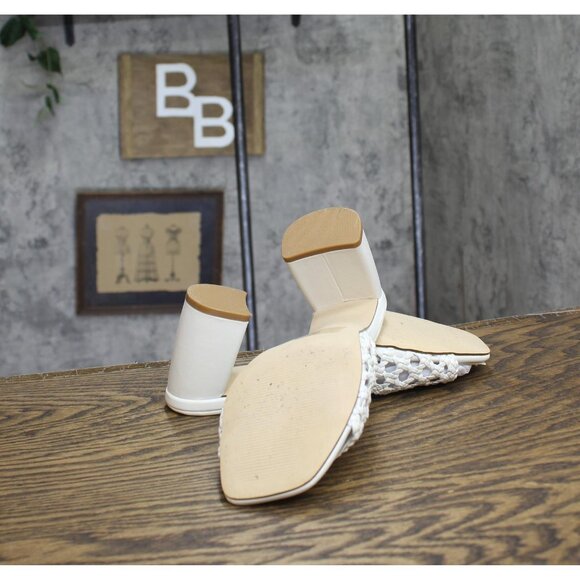 Steve Madden Womens Mania Heeled Sandal Block MANI13S1 White 7.5M - Picture 5 of 13